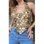 Blusa Frente Unica Aurora Bege 