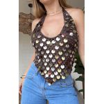 Blusa Frente Unica Aurora Marrom