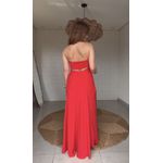 Vestido Frente Única Chiclé Vermelha