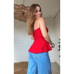 Blusa Malu Peplum Vermelha