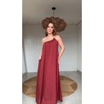 Vestido Longo Ombro Só Marrom