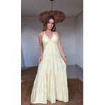 Vestido Longo Alcinha Betina Amarelo Mantega