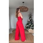 Calça Jeans Wide Leg Laura Vermelha