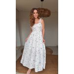 Vestido Longo Bordado Sabrina Branco