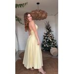 Vestido Longo Midi Maria Amarelo