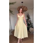 Vestido Longo Midi Maria Amarelo