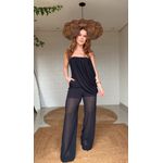 Conjunto Body E Calça Flor De Lichia Preto