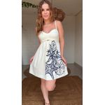 Vestido Curto Mar De Estrelas Estampado