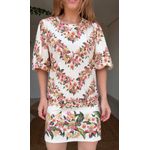 Vestido Tshirt Mg Fofa Floral Mali Estampado