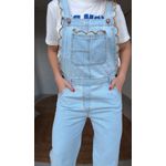 Jardineira Jeans Festone Estampado