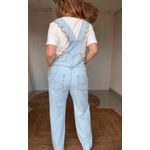 Jardineira Jeans Festone Estampado