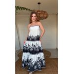 Vestido Midi Jardim Romance Estampado