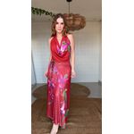 Saia Midi Floral Orquidea Estampado