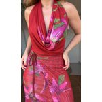 Blusa Tule Floral Orquidea Estampado