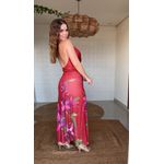 Blusa Tule Floral Orquidea Estampado