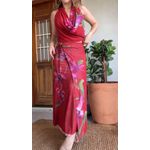 Saia Midi Floral Orquidea Estampado