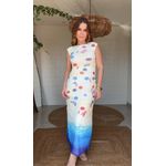 Vestido Tule Praia Do Poá Estampado