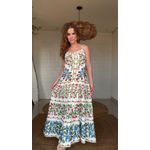 Vestido Longo Amor De Fruta Estampado