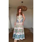 Vestido Longo Amor De Fruta Estampado