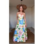Vestido Longo Flor De Praia Estampado