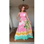 Vestido Longo Coqueirão Estampado