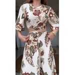 Vestido Midi Torção Floral Raiana Estampado