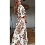 Vestido Midi Torção Floral Raiana Estampado