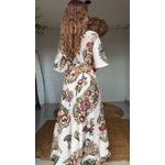 Vestido Midi Torção Floral Raiana Estampado