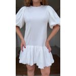 Vestido Cropped Recorte Off White Estampado