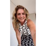 Vestido Recorte Peixe Copa Estampado