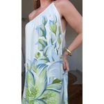 Vestido Longo Lirio Tropical Estampado