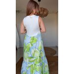 Vestido Midi Mojito Lirio Tropical Estampado