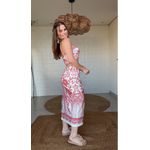 Saia Midi Reta Coqueiro De Flor Estampado