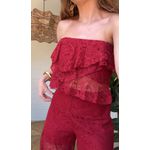 Top Renda Iris Vermelha