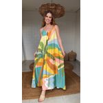 Vestido Longo Paisagem Carioca Estampado