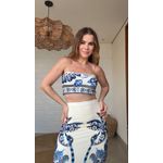 Top Reto Double Coqueiro Tropical Estampado