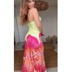 Vestido Enviesado Lirio Tropical Estampado