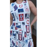 Vestido Cropped Tropical Vintage Estampado