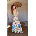 Saia Longa Flor De Praia Estampado