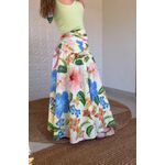 Saia Longa Flor De Praia Estampado