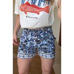 Short Sarja Paraíso De Flor Estampado