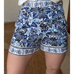 Short Sarja Paraíso De Flor Estampado