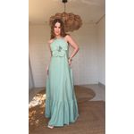 Vestido Longo Lina Verde Oliva