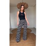 Calça Flare Peixe Copa Estampado