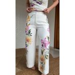 Calça Reta Orquidário Estampado