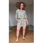 Tshirt Cropped Azulejaria Estampado