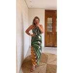 Vestido Transpassado Arvore De Tucano Estampado