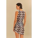 Vestido Tule Panteira Da Noite Estampado