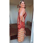 Vestido Longo Árvore De Tucano Estampado