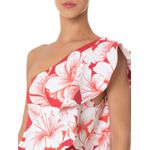 Maiô Babado Brilho Tropical Estampado
